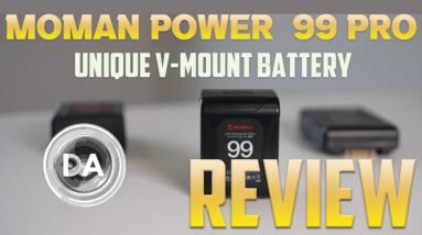 Moman Power 99 Pro Review:  Unique V- Mount battery w/OLED and USB-C