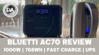 Bluetti AC70 Power Station Review   1000W, 768Wh, UPS, Fast Charge and More