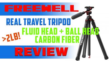 Freewall Real Carbon Fiber Travel Tripod Review   900g, Fluid plus Ball Head